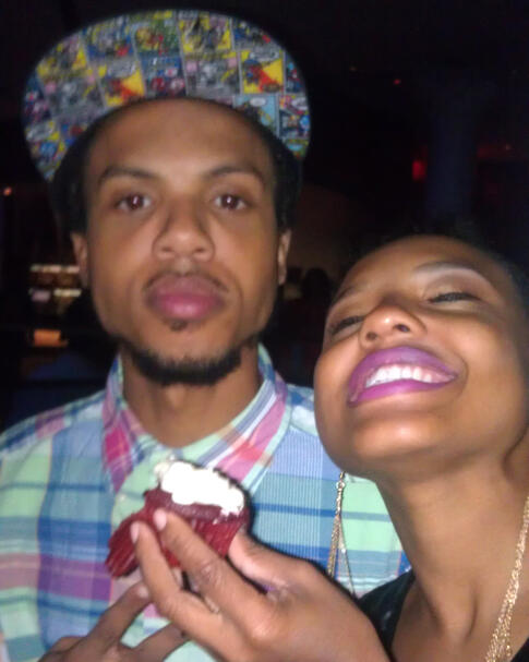 After the show, with baby sis